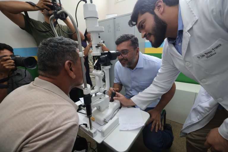 Governador Wilson Lima vistoria mutirão de cirurgias de catarata do Opera+ Amazonas em Iranduba