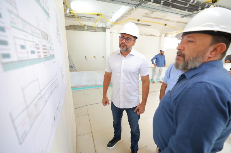 Governador Wilson Lima vistoria obras da Policlínica e do Hospital-Dia do Complexo Hospitalar Sul, que ultrapassam 80% de execução